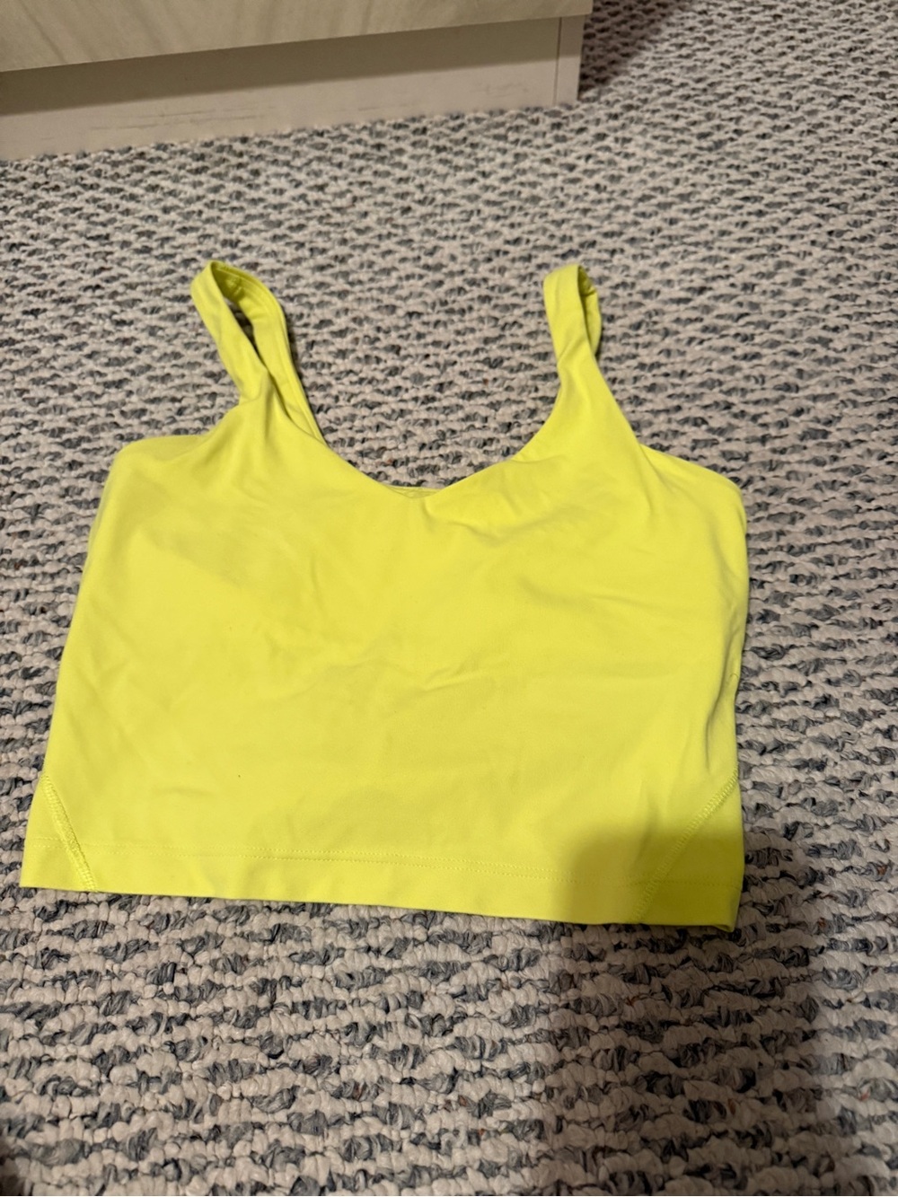 lululemon athletica Neon Yellow Cropped Tank